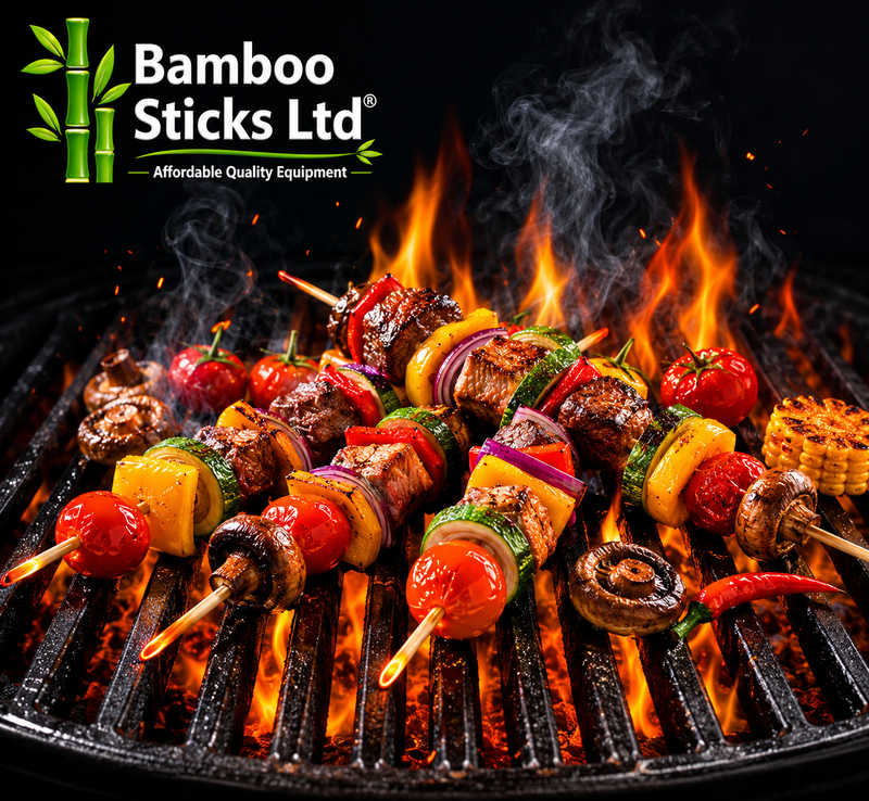 61cm 24 inch 5mm Kebab and Marshmallow Bamboo Roasting Sticks 120 sticks