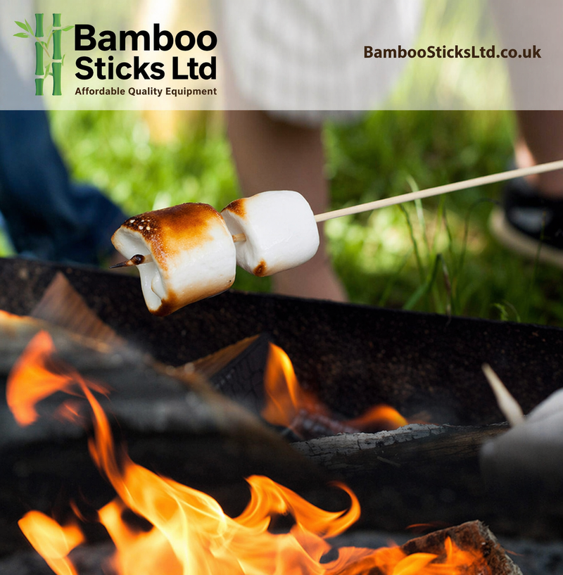 61cm 24 inch 5mm Kebab and Marshmallow Bamboo Roasting Sticks 120 sticks