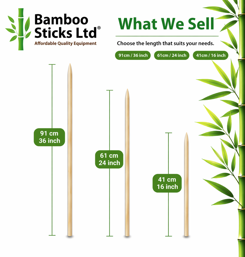 91cm 36 inch 5mm Kebab and Marshmallow Bamboo Roasting Sticks 120 sticks