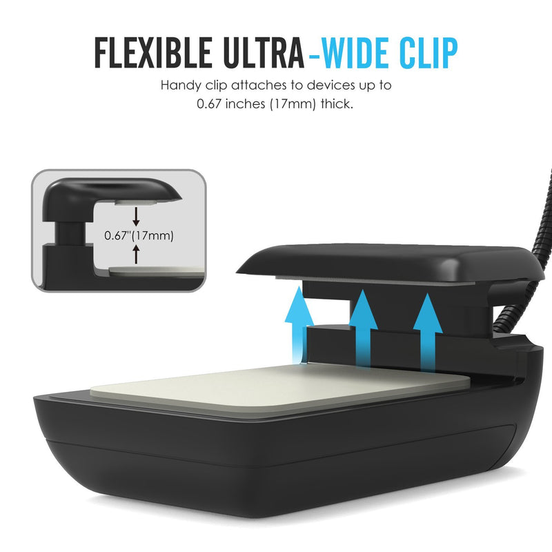 Compact Dual LED Book clip on light or Reading Light